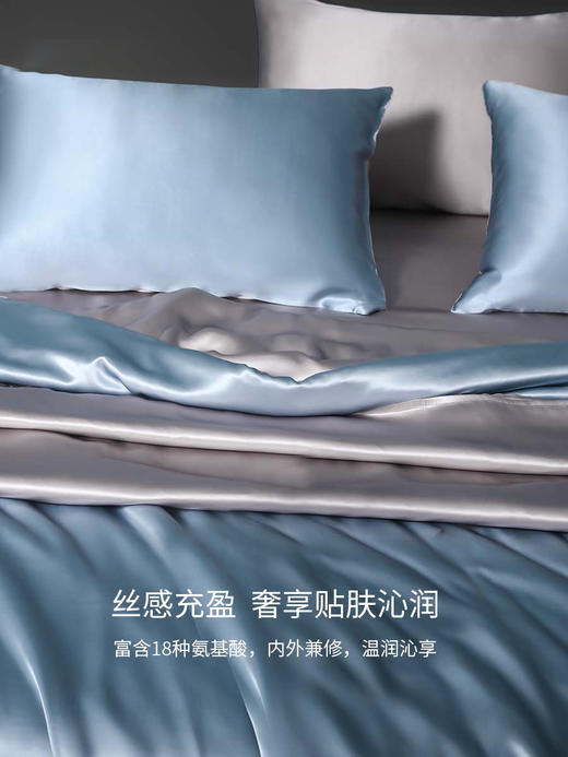 【预售7天】16姆米桑蚕丝真丝四件套床品丝滑裸睡床单被套蚕丝1320030 商品图5
