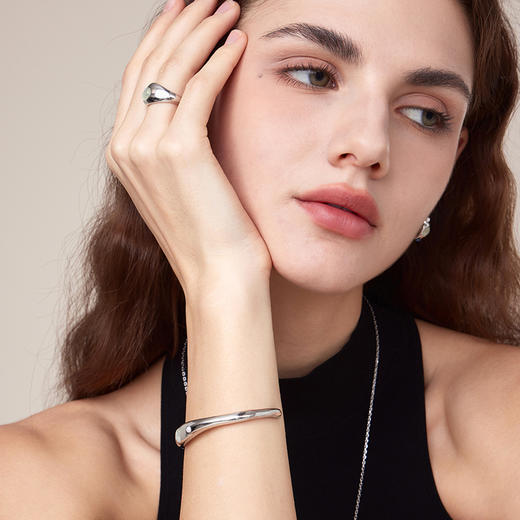 ARSIS流光浮光手镯法式精致小众百搭简约轻奢开口镯女 商品图4