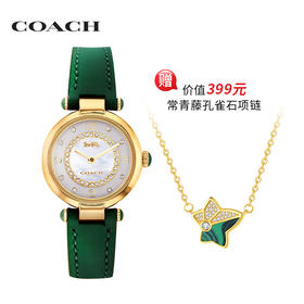 【​时尚水晶点缀 闪耀女性迷人光彩】COACH蔻驰CARY系列希林娜依·高同款石英女士手表（送价值399元孔雀石项链）