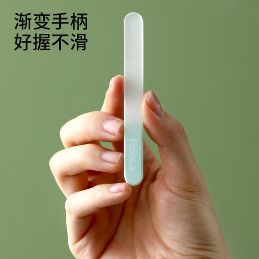 FaSoLa 玻璃指甲锉刀抛光打磨条婴儿指甲细锉条双面磨甲美甲工具 商品图3