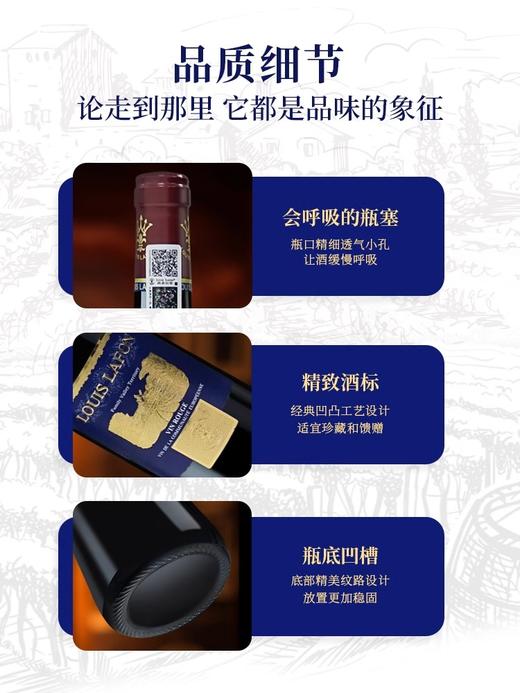 【中欧班列精选】法国进口拉菲LOUISLAFON家族山谷领地干红葡萄酒750ml/瓶  酒精度数13度 商品图4