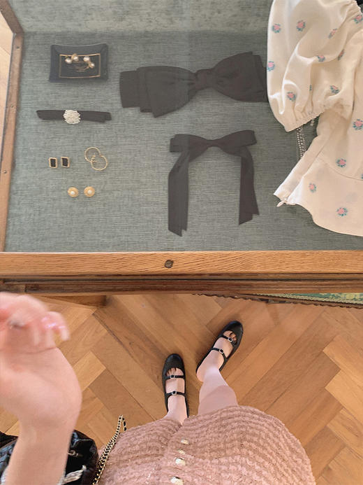 金蘑菇菇 Suave巴尔曼玫瑰 / 小香风套装气质收腰连衣裙肌理感夏 商品图3