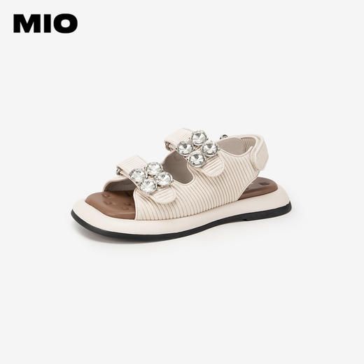 MIO米奥夏季凉鞋甜酷时髦水钻休闲凉鞋轻便通勤凉拖女M243131918 商品图3