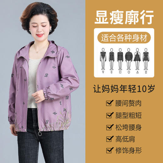 ALY-95310小个子妈妈春装2024新款外套洋气大码40岁春秋夹克上衣服 商品图1