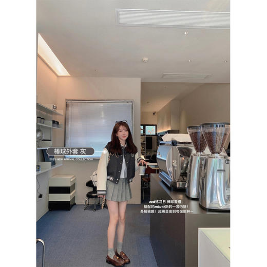 金蘑菇菇 ccd练习日 棒球套组/ 衬衫+半裙 休闲系减龄穿搭三件套 商品图7