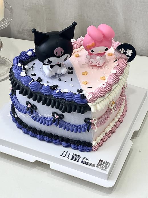 心形库洛米+美乐蒂双拼蛋糕 商品图0