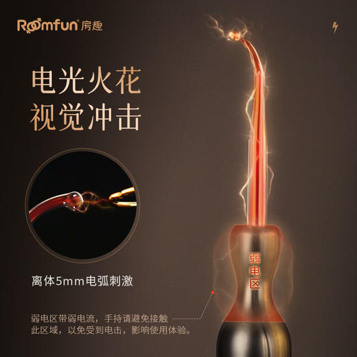 房趣 SM电滋棒脉冲电击弱电流情趣用品另类爱调情 黑色 商品图1