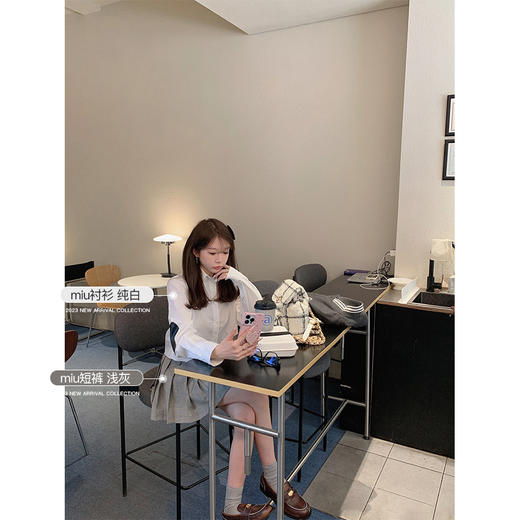 金蘑菇菇 ccd练习日 棒球套组/ 衬衫+半裙 休闲系减龄穿搭三件套 商品图3