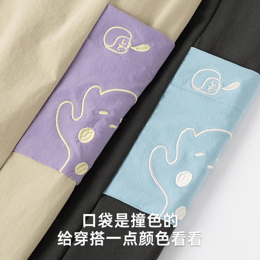 【工装长裤】森林棠24秋季经典款儿童零压工装长裤休闲撞色口袋运动裤62441100 商品图2