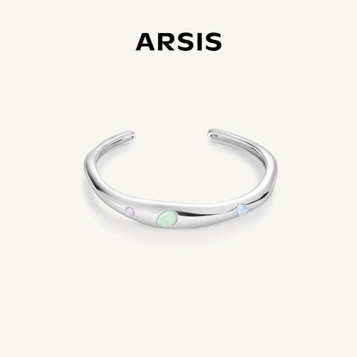 ARSIS流光浮光手镯法式精致小众百搭简约轻奢开口镯女 商品图0