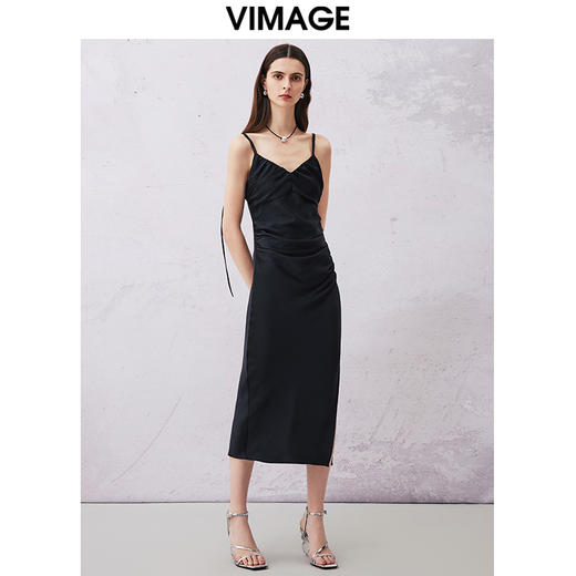 VIMAGE纬漫纪夏季新款显瘦洋气性感吊带连衣裙V2107714 商品图2