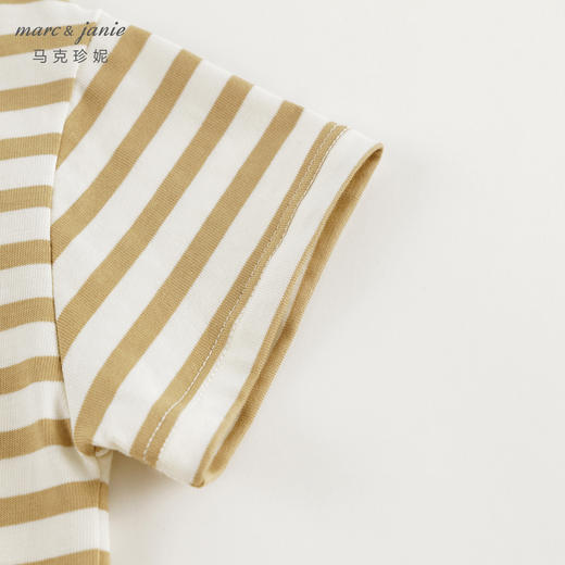 马克珍妮男童城市户外条纹短袖T恤儿童纯棉上衣夏装新款240586 商品图6