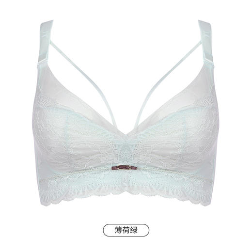 都市丽人舒软挺塑柔型杯轻塑塑身内衣女蕾丝AB杯适穿3/4杯A加厚B中厚文胸无钢圈四排扣LJ41A9 商品图9