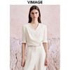 VIMAGE纬漫纪春季新款时尚显瘦小众设计纯色薄短外套V2103714 商品缩略图3