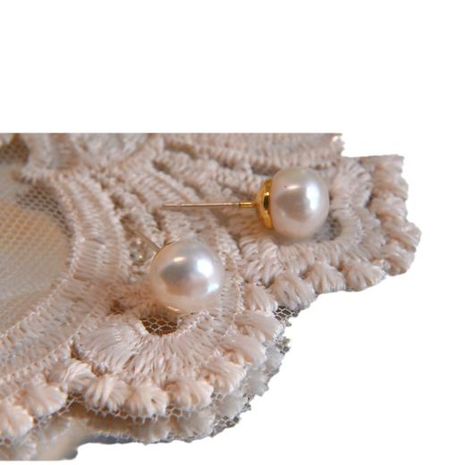 雀说 繁花唐嫣同款复古天然淡水珍珠耳钉S925纯银耳环高级感古风耳饰4ZF-021902 商品图4