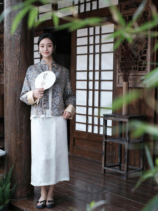 微瑕秒杀|  盛唐牡丹 |鹤鹿同春宋锦小立领外套[特价品](特殊商品不退不换) 商品图6