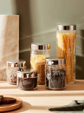 ALESSI/ 圆舞曲密封罐轻奢玻璃密封收纳咖啡豆罐大容量装零食饼干