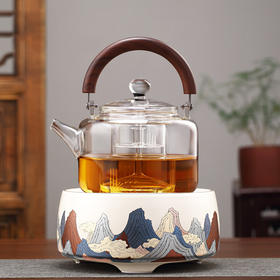 龙隐斋  好多山电陶炉 家用煮茶炉器新款小型台式静音烧水壶铁银壶玻璃好多系列