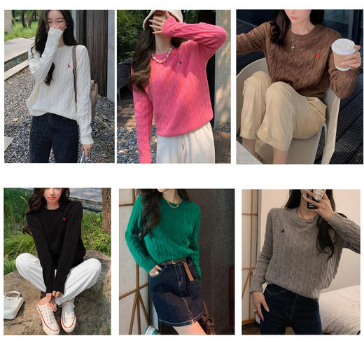 【2025秋冬新品】Mylyis高品质刺绣重工绞花羊毛针织衫 圆领长袖1065#  开衫1066#  亲肤软糯，舒适圆领，上身有型；做工精致，耐穿百搭 商品图5