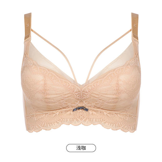都市丽人舒软挺塑柔型杯轻塑塑身内衣女蕾丝AB杯适穿3/4杯A加厚B中厚文胸无钢圈四排扣LJ41A9 商品图11