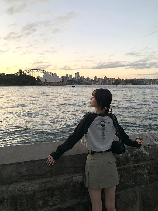 XS/S码 金蘑菇菇 满分休闲 夏日条纹版/ 条纹短袖工装裙裤甜酷少女套装 商品图1