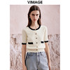 VIMAGE纬漫纪夏季新品时尚百搭撞色针织衫V2101714 商品缩略图5