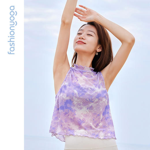 【特卖不退换】F14218水墨网纱背心外搭 商品图13