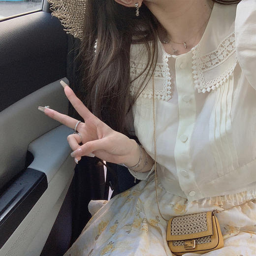 金蘑菇菇 poesie给朱丽叶的信/ 法式刺绣衬衫设计感小众别致上衣 商品图2