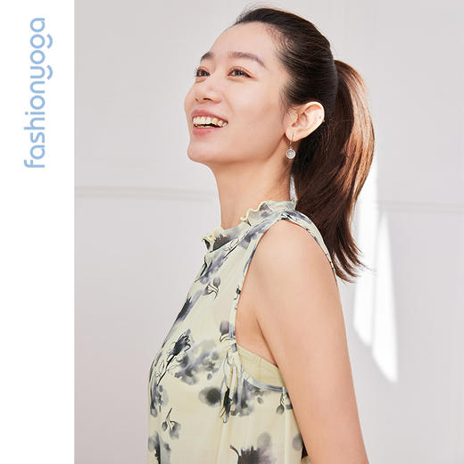 【特卖不退换】F14218水墨网纱背心外搭 商品图4