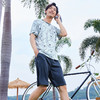 都市丽人都市锋尚舒适外出春夏睡衣男32支CVC单面家居服薄款短袖短裤男士套装FH42A6 商品缩略图1