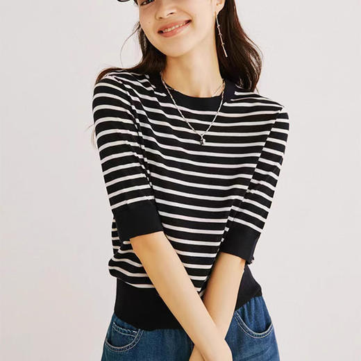 Basic Live条纹海魂针织衫 商品图6