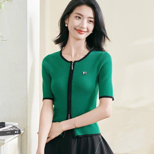 【优雅针织衫】2026春季新款时尚减龄气质修身显瘦上衣0133 商品图0