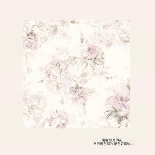 断码特价 金蘑菇菇 春叶蔷薇子/ 招牌印花回归 淡盐系  V领收腰碎花连衣裙 商品图3