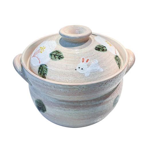 【样品清仓无原包装】万古烧小森林深型陶锅2.6L 单盖 商品图5