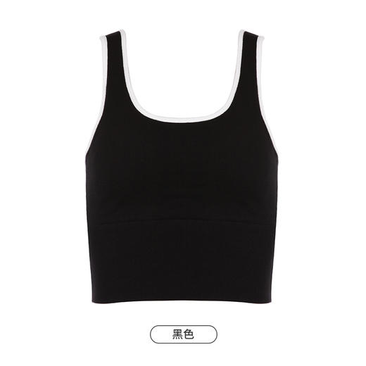 都市丽人抹胸女罗纹棉背心无尺码固定模杯长抹胸棉质长抹胸无钢圈无排扣LV42A4 商品图11