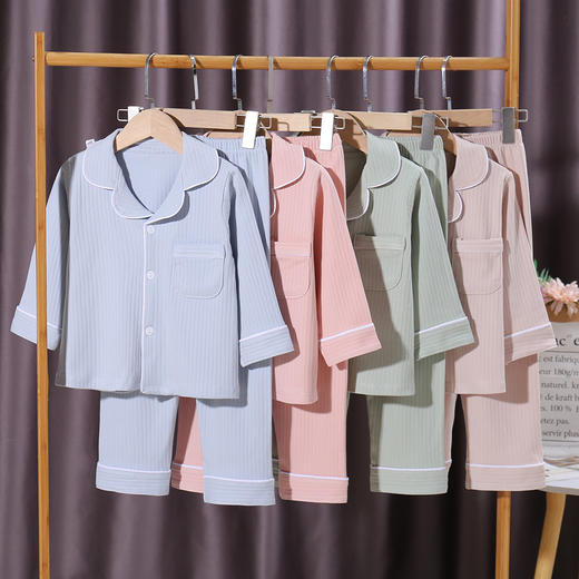 A类超柔软舒适家居服 2024春秋新款秋衣秋裤 穿着超舒适 不易起球 弹力好 宝宝活动自如 纯色棉毛长袖家居服 商品图0