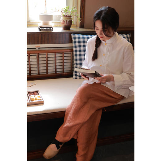 【线上专属】立领小衫（24710170-山矾） 商品图0