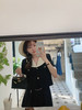金蘑菇菇 招牌 都市感三醋酸系列/赫本黑色两件套装短袖西装裙子 商品缩略图3