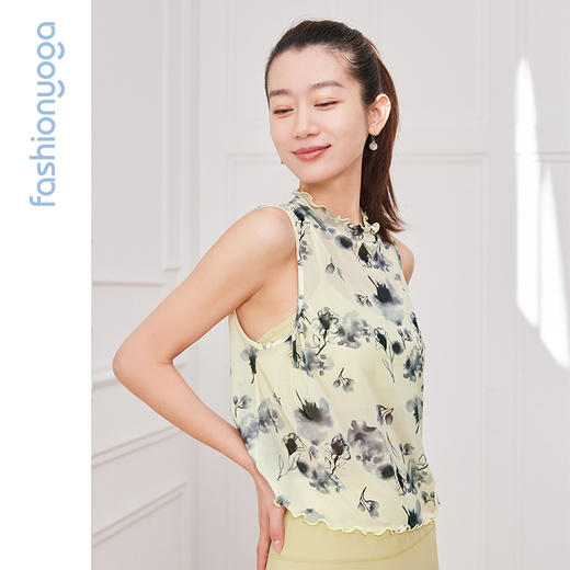 【特卖不退换】F14218水墨网纱背心外搭 商品图5