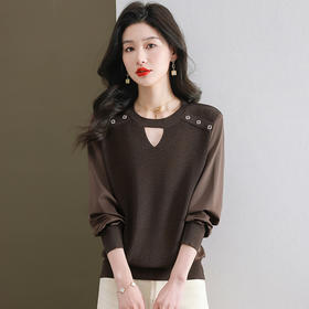 FCY YS59836镂空毛衣上衣宽松韩版针织衫