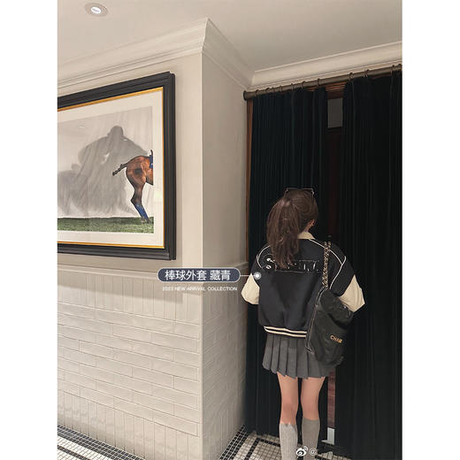 金蘑菇菇 ccd练习日 棒球套组/ 衬衫+半裙 休闲系减龄穿搭三件套 商品图6