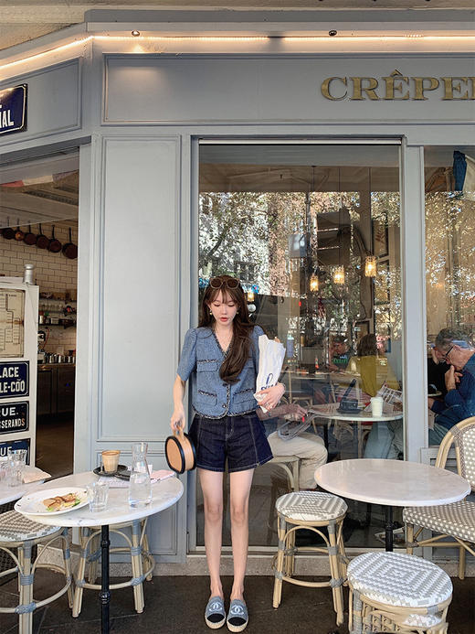 金蘑菇菇 香香的夏天 / 小个子小香风外套女短款高级感短袖上衣夏 商品图5