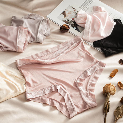 【现货】【全真丝内裤】【不支持退换】【3条1盒】裸感全真丝女士内裤更柔 更细舒 适不勒 更贴合H241272558 商品图0