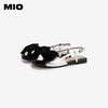 MIO米奥夏季平跟时装凉鞋闪钻减龄蝴蝶结后空通勤小凉鞋女M242201602 商品缩略图0