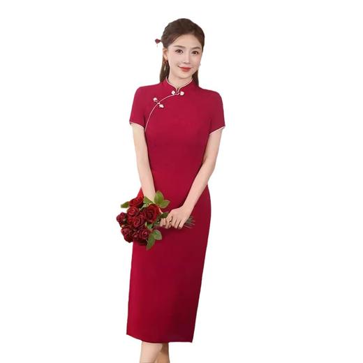 春秋季新款，红色结婚日常可穿敬酒服新娘年轻款新中式改良旗袍GSJ-811 商品图4