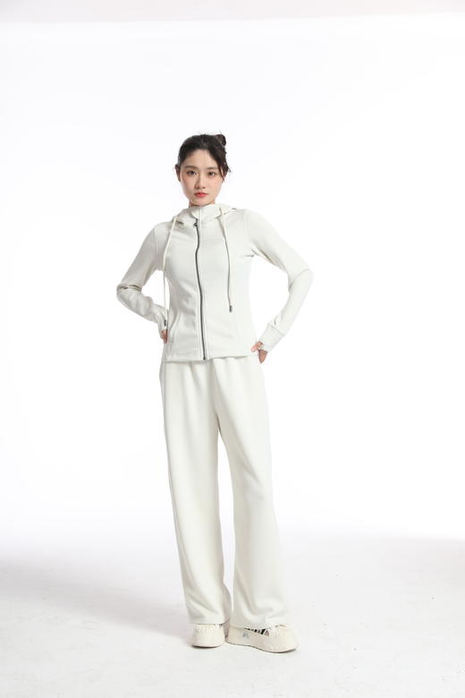 哈瓦塔砂洗舒适加厚阔腿休闲运动套装H340104+H321153 商品图11