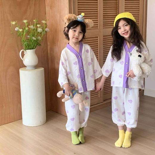 【39/套】新款儿童家居服套装男女童宽松薄款睡衣宝宝韩版空调服两件套聚 商品图3