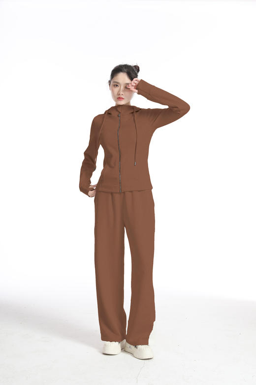 哈瓦塔砂洗舒适加厚阔腿休闲运动套装H340104+H321153 商品图14