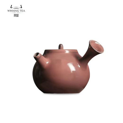 问鼎汝瓷经典款萼红雨润侧把壶景德镇陶瓷泡茶壶 商品图4