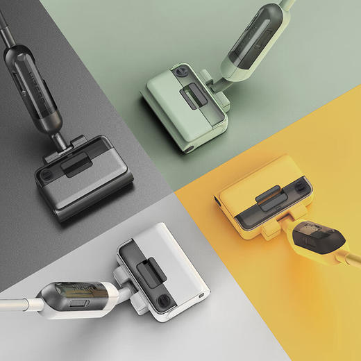 【6F】HIZERO赫兹F100仿生洗地机家用扫拖一体机洗擦除菌无线双滚筒超大容量水箱【新品上市】 冰川白 商品图0